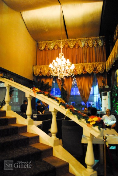 More chandeliers downstairs.